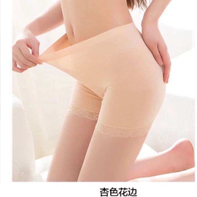 Quần mặc trong váy cotton pha ren