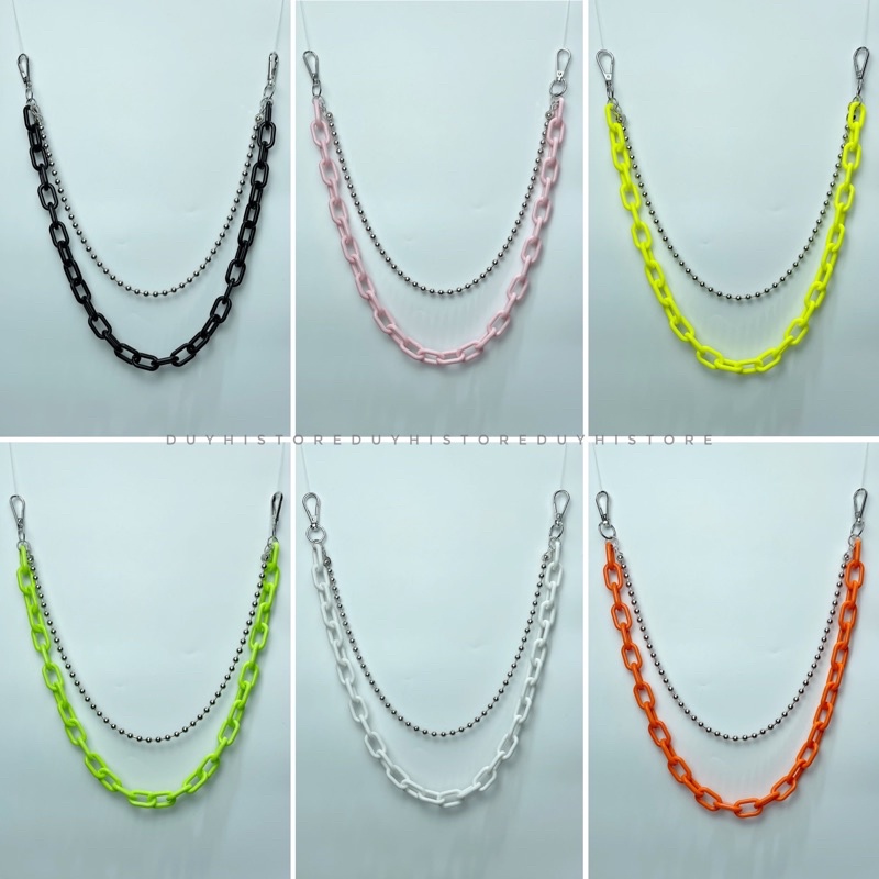 Xích Chain Quần Unisex Nhiều Màu - Chain Quần Nhựa Phối Chuỗi Xích