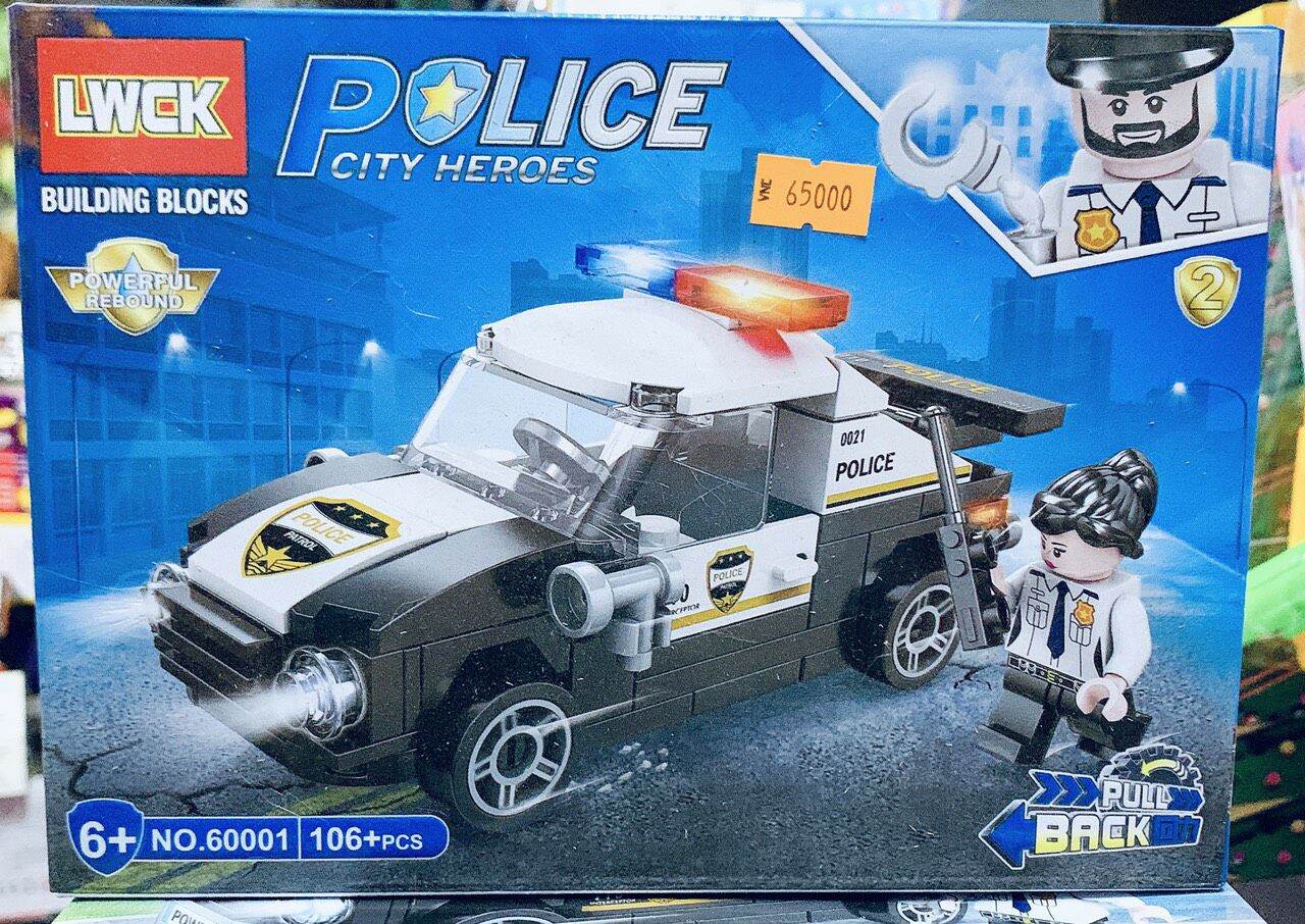 [MUA 2 GIẢM 5%][HCM]Đồ chơi lắp ráp xe police nhiều mẫu
