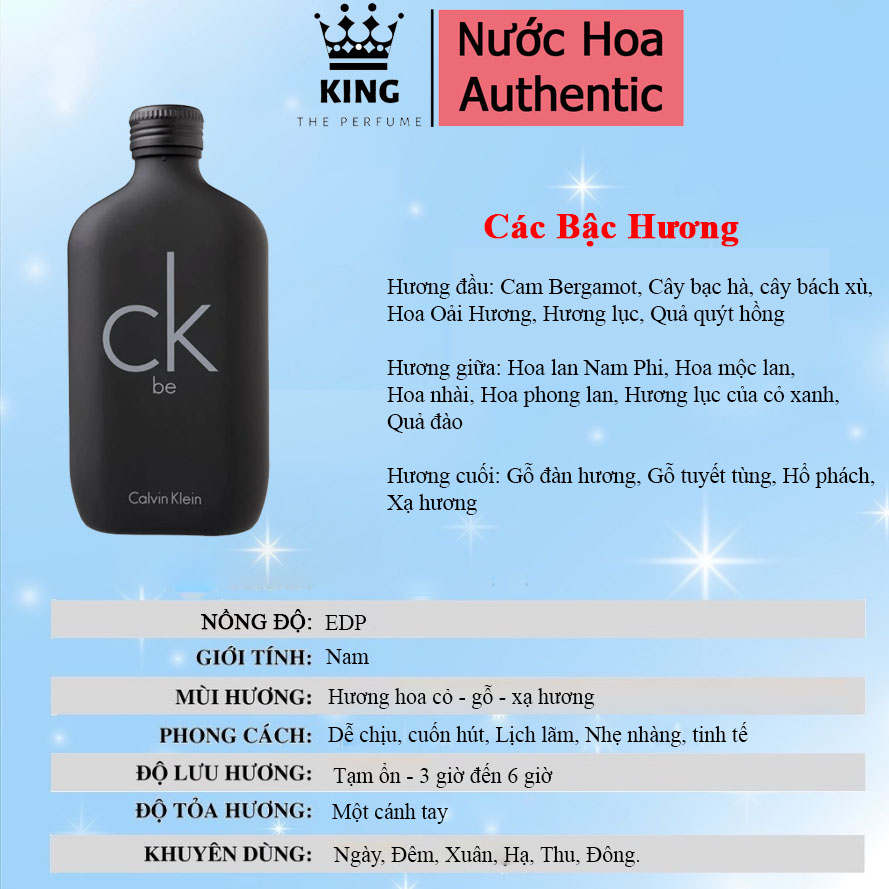 Nước Hoa nam Calvin Klein CK Be Full 100ml