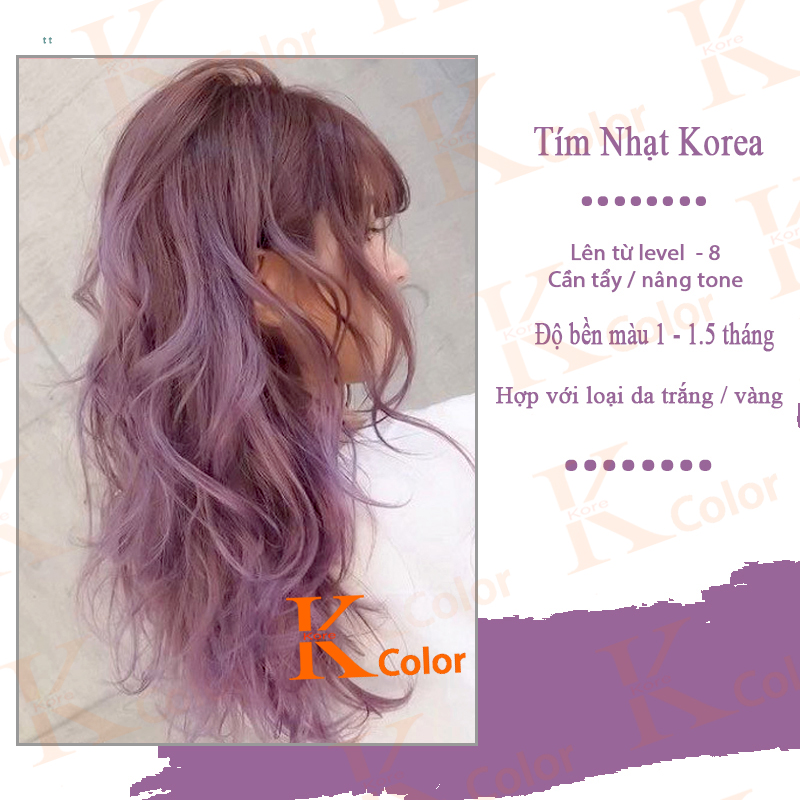 Thuốc nhuộm tóc LIGHT LAVENDER - TÍM LAVENDER NHẠT Kcolor