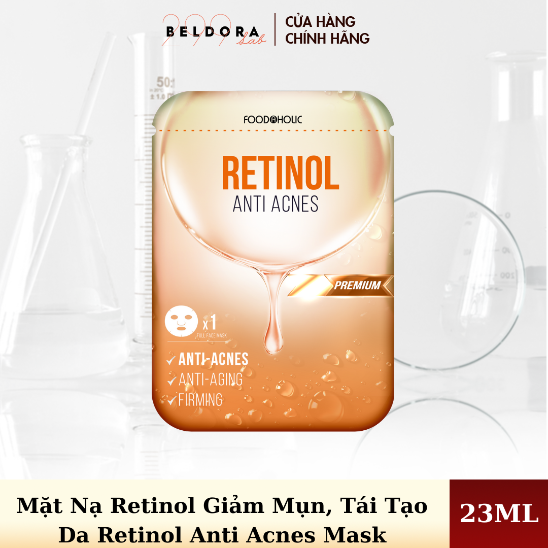 MẶT NẠ RETINOL GIẢM MỤN, TÁI TẠO DA FOODAHOLIC RETINOL ANTI ACNES MASK 23ML