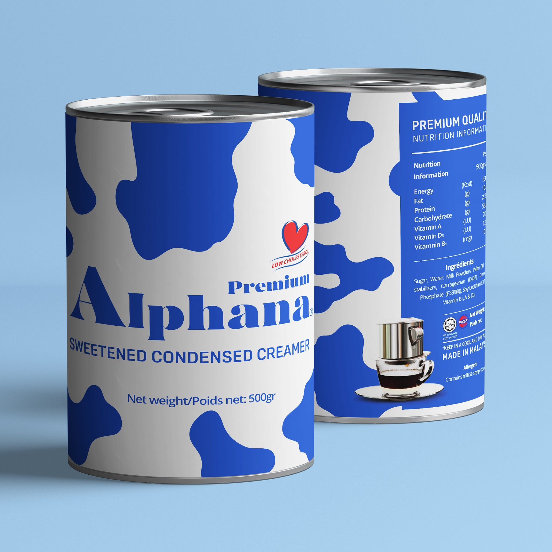 Thùng 48 Lon - Sữa Đặc Có Đường Creamer Premium Alphana nhập khẩu Malaysia