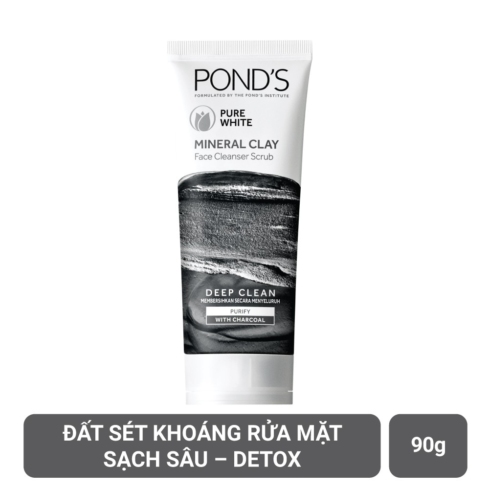 Sữa Rửa Mặt Pond's Đất Sét Khoáng Detox Dạng Hạt (90g)