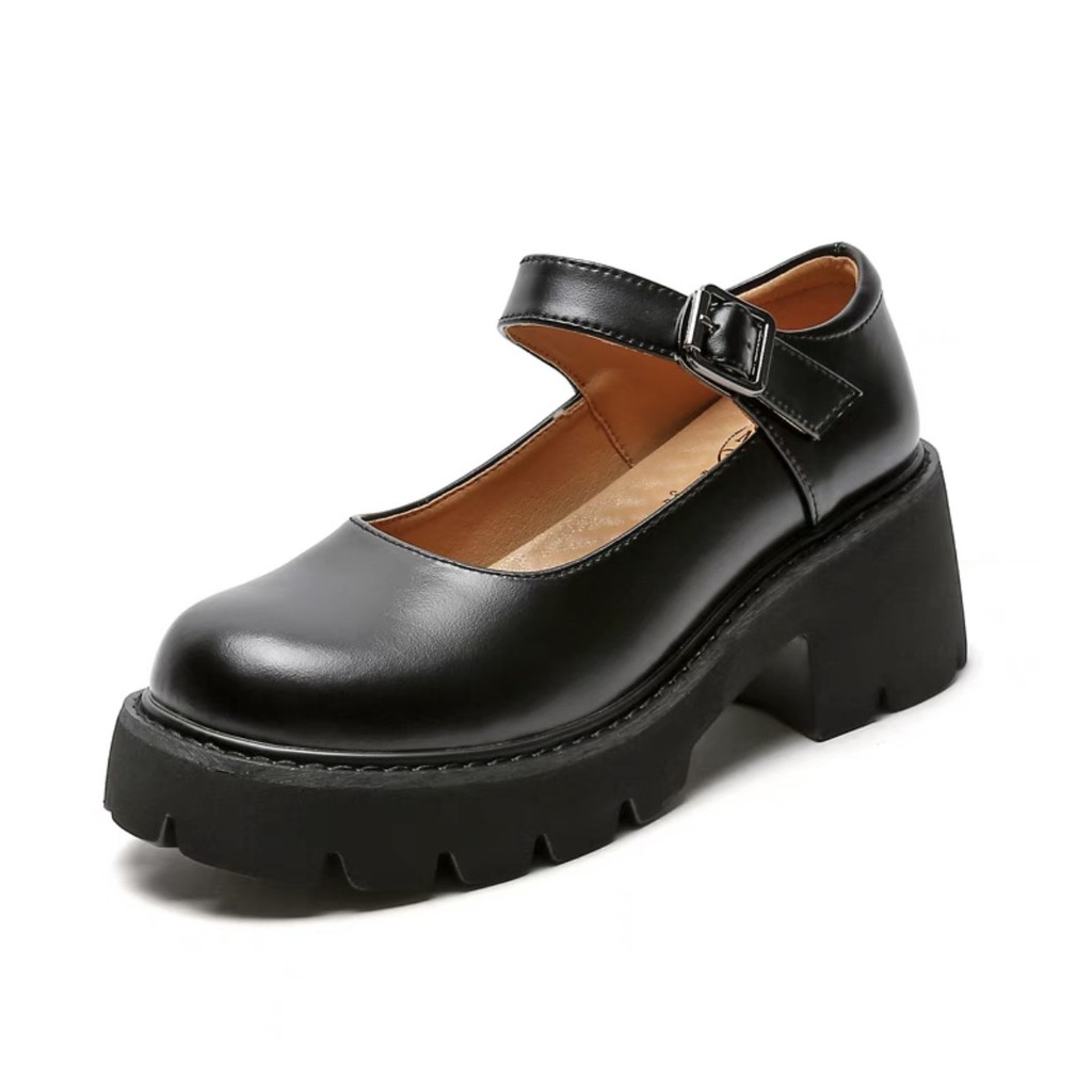 Platform Mary Jane - Giày da bò nữ (Genuine Leather)