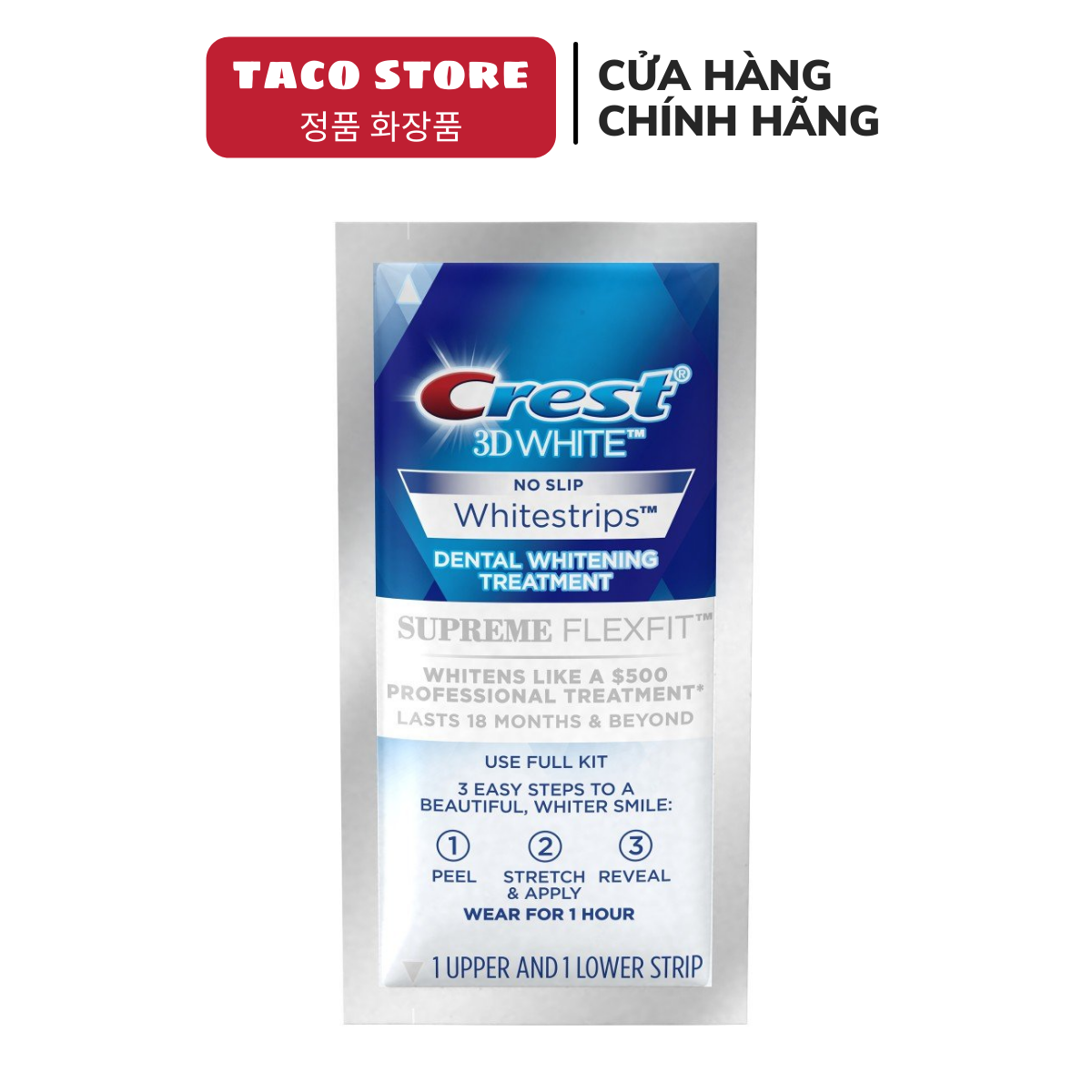 Miếng Dán Trắng Răng Crest Whitestrips Supreme - 1 miếng