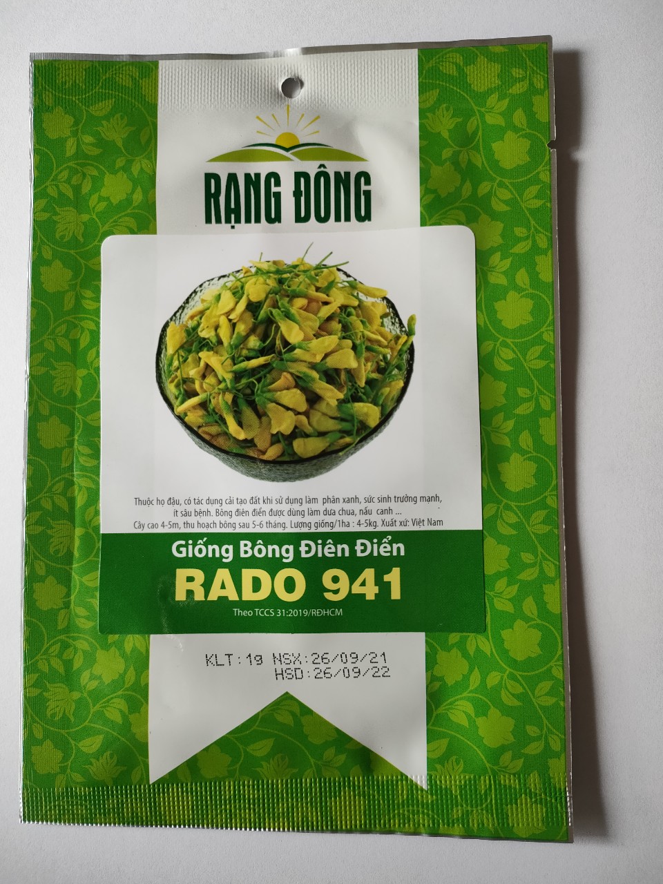 Hạt giống bông điên điển rado 941 rạng đông gói 1gram