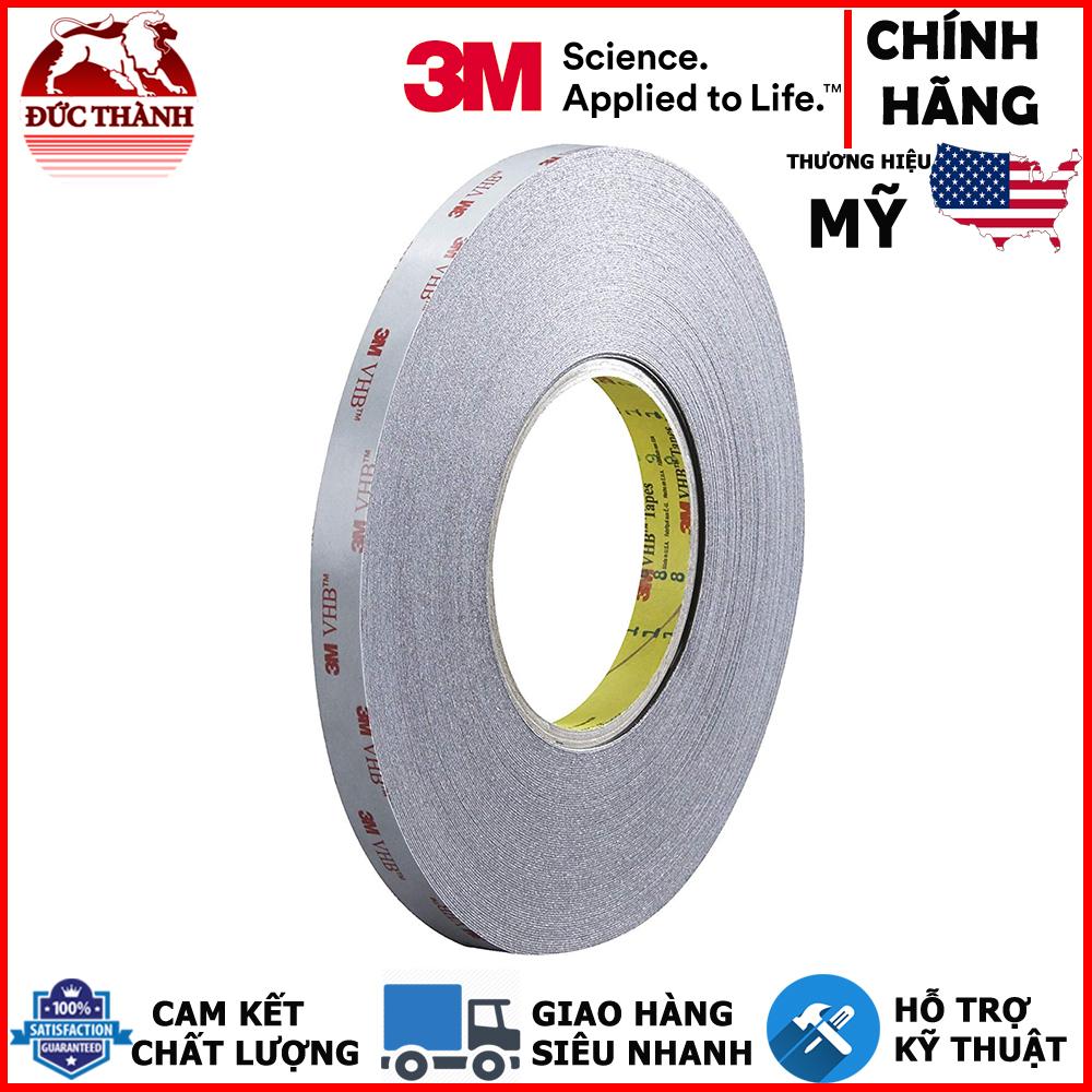 Băng keo cường lực cao cấp dán mica, kính, thép, kim loại, gỗ 3M VHB 5952 12mmx33m