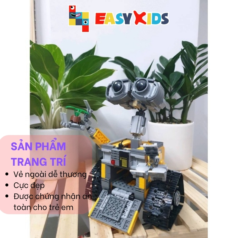 Wall E, Bộ đồ chơi xếp hình Robot, xếp hình người máy Wall-E