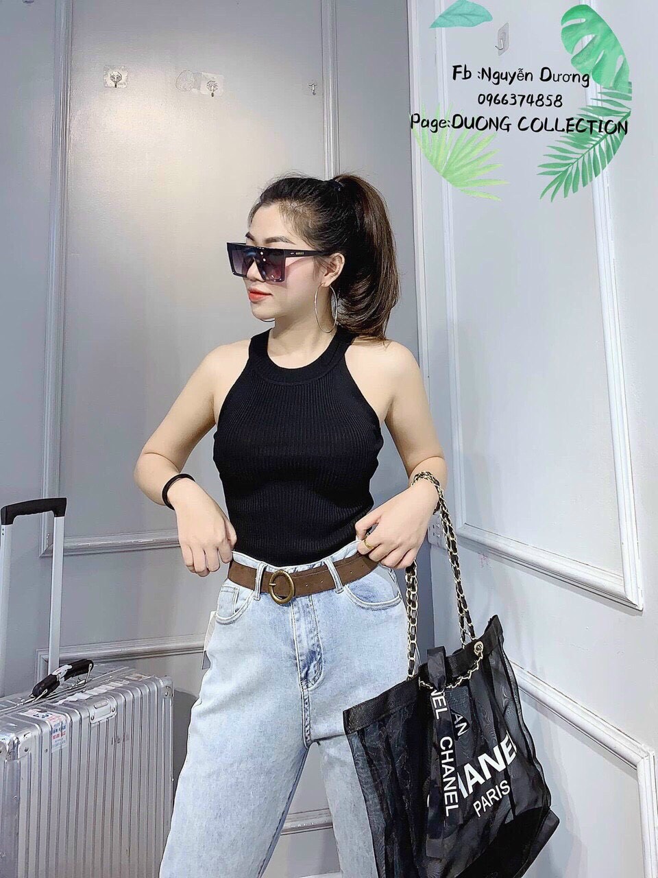 Áo Ba Lỗ Cổ Yếm Co Giãn 4 Chiều Siêu Đẹp