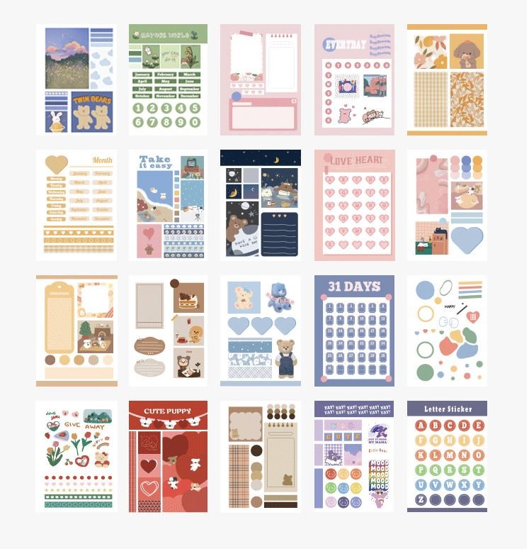 [HCM]Cuốn Sticker Cao Cấp (Photobook Sticker)