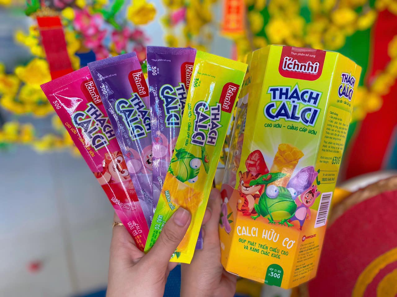 Thạch calci - D  ích nhi, hộp 21 gói