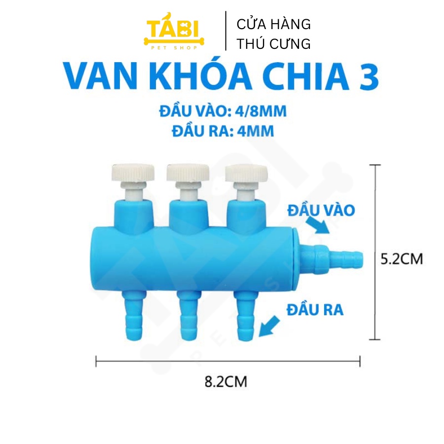 Van khóa chia khí oxy cao cấp - van điều chỉnh oxi hồ cá, bể cá thủy sinh
