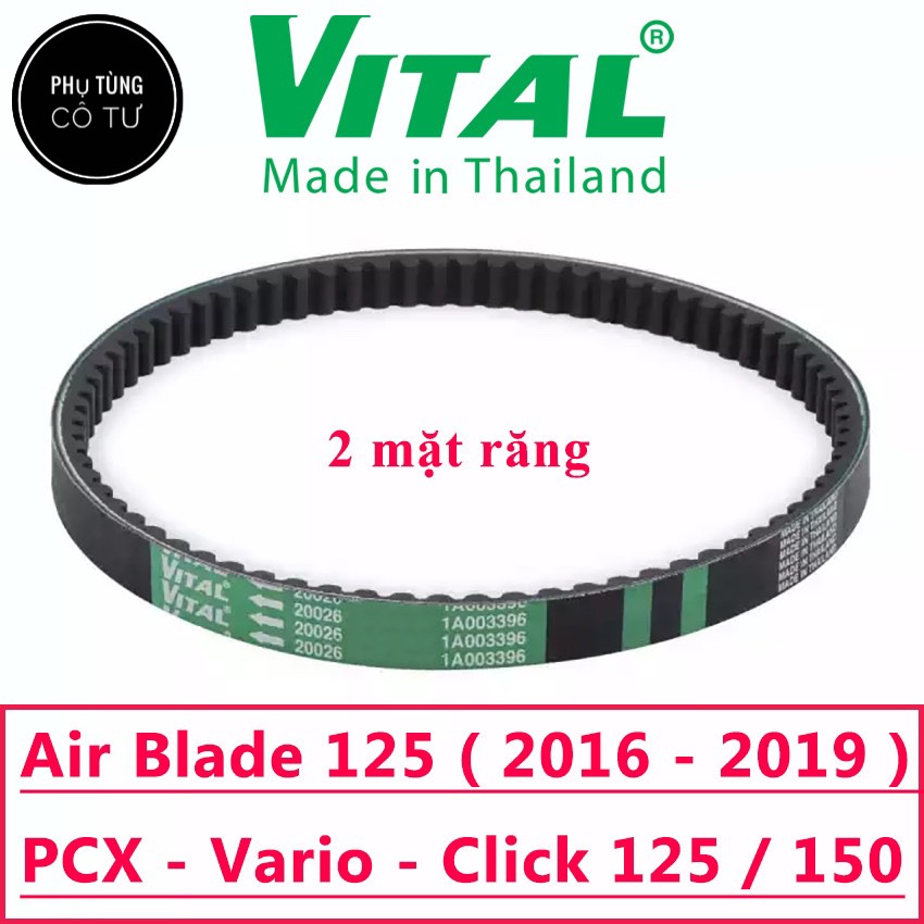 [HCM]Dây Curoa Air Blade 125 (2016 - 2019) / PCX / Vario /... hiệu Vital (Thái Lan) - Dây curoa xe tay ga - PHỤ TÙNG CÔ TƯ