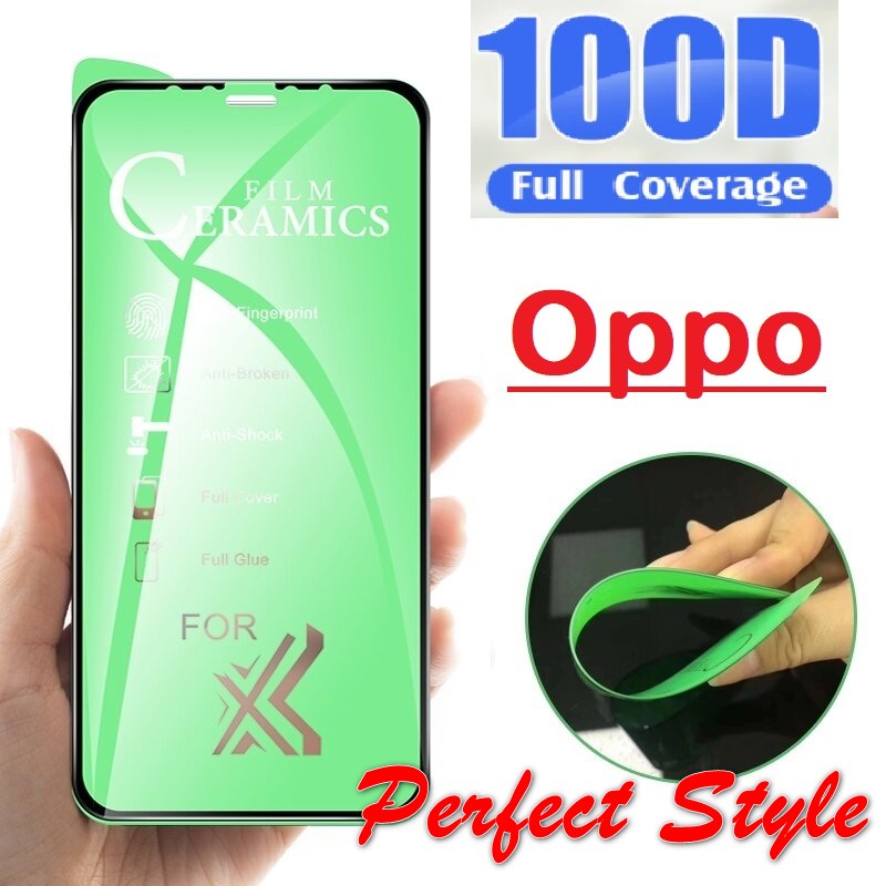 Cường lực dẻo cho Oppo A54 A74 F7 F9 F11 F11 pro a37 / A71 / A83 / reno 4 / a52 100D, siêu mỏng, siêu dẻo không sứt mẻ