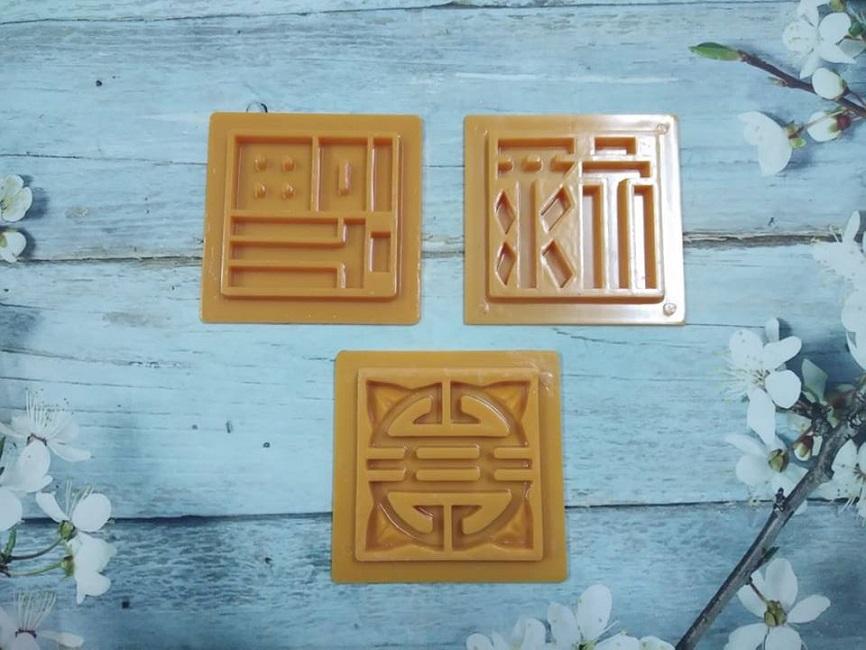 BỘ 3 KHUÔN NHẬN XÔI PHƯỚC LỘC THỌ 10 CM
