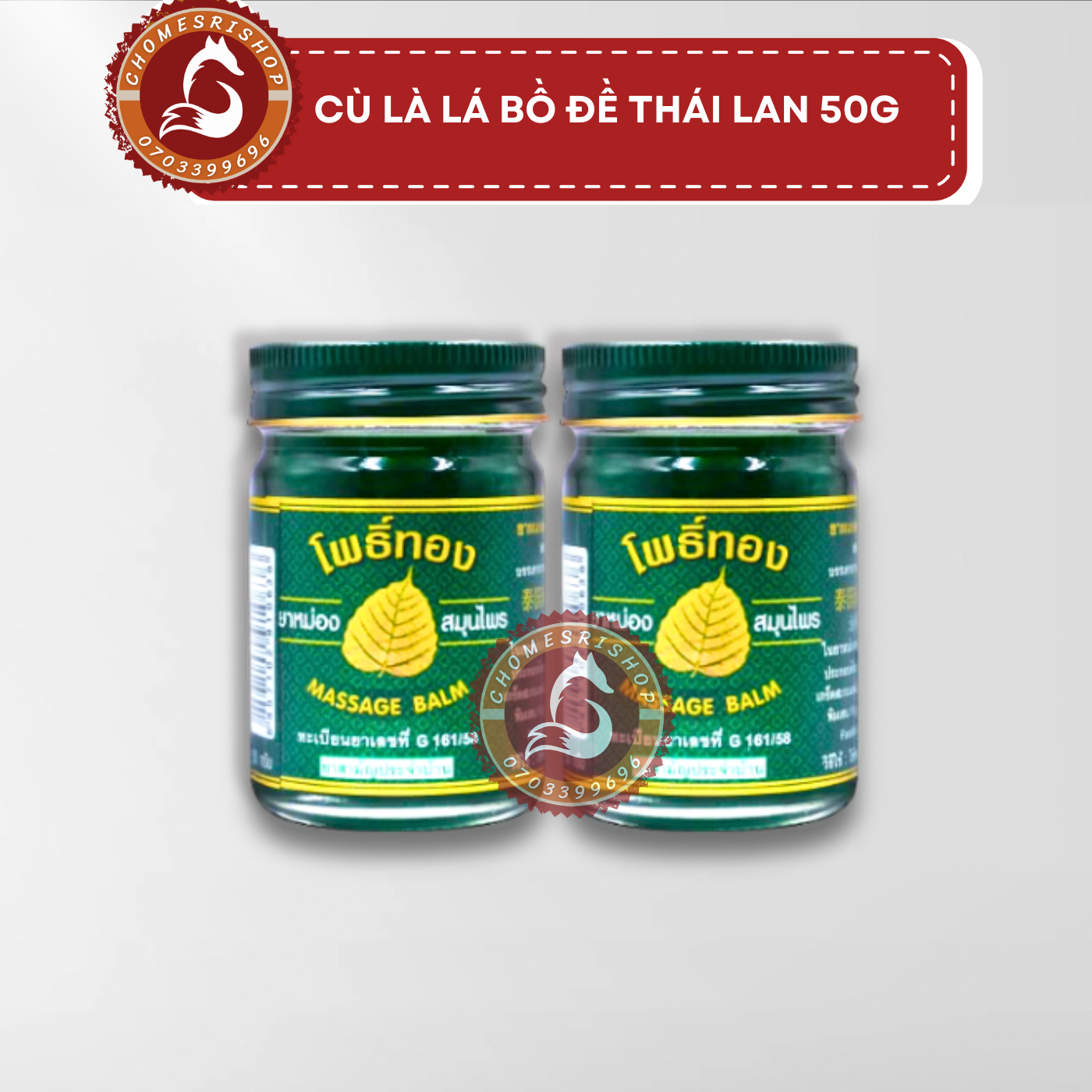 [100% thá¡ N.D] Dầu cù là lá bồ đề 50gr thá¡ Lan