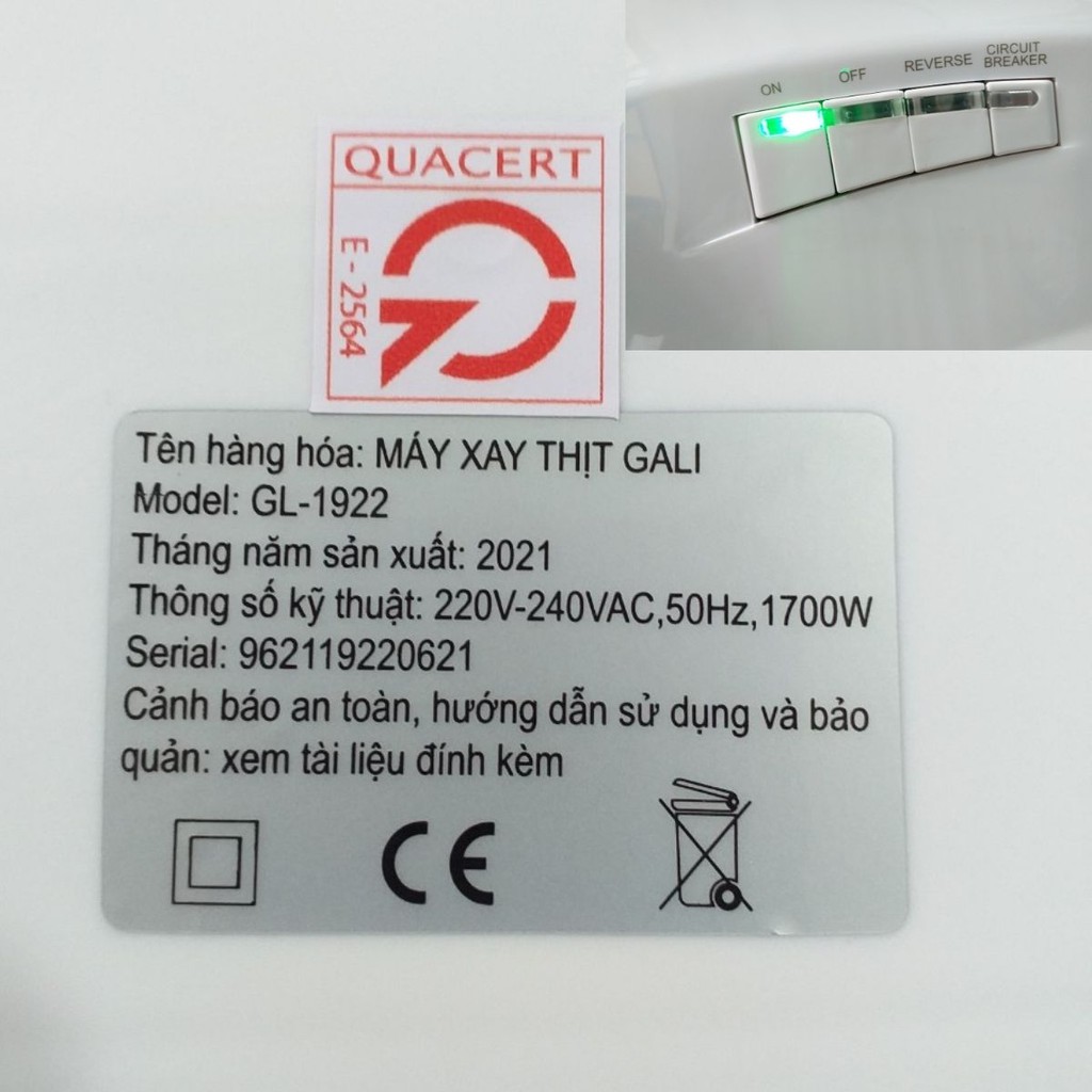 Máy xay thịt công nghiệp GALI GL-1922