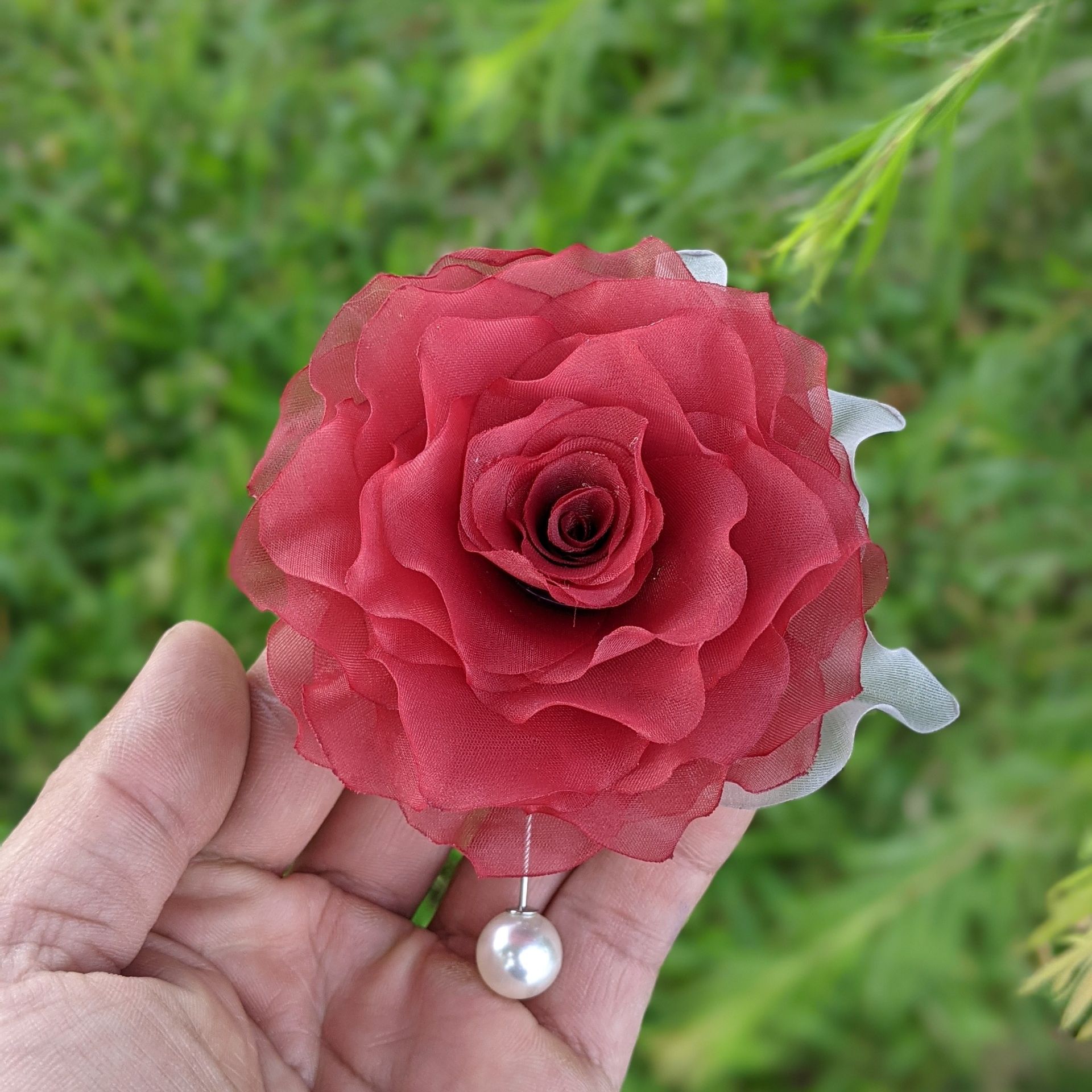 [ Hàng Thiết Kế ] Hoa cài áo váy handmade vải voan cao cấp