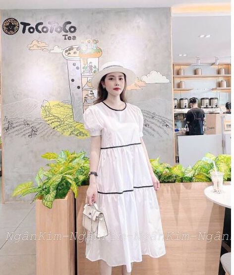 đầm bầu công sở, váy bầu công sở mẫu thiết kế mới