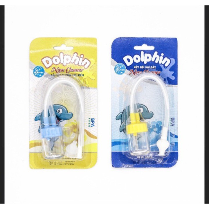 Hút Mũi 2 Dây Dolphin ( Đầu Thường/ Đầu Silicone) - Dụng Cụ Hút Mũi Cho Bé