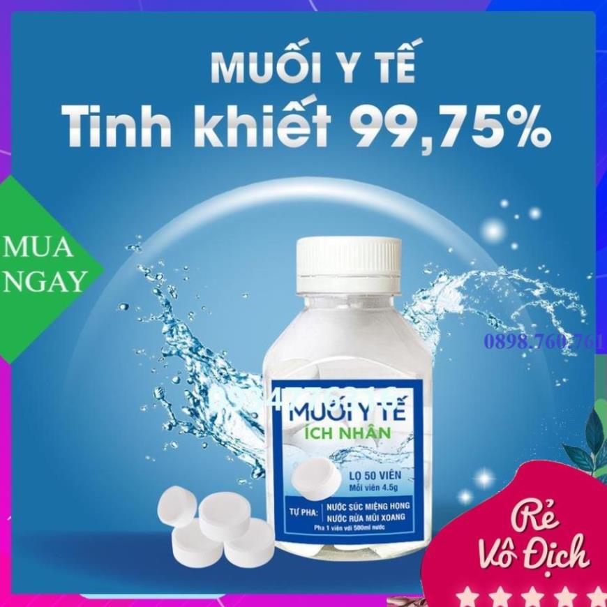 Muối y tế ích nhân lọ 50 viên