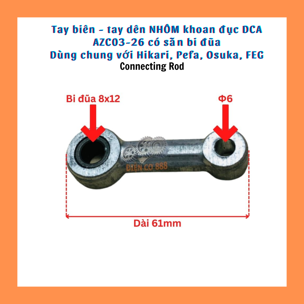 (Connecting Rod) Tay biên - tay dên nhôm khoan đục 2 chức năng Osuka, Hikari, FEG, DCA có bi đũa