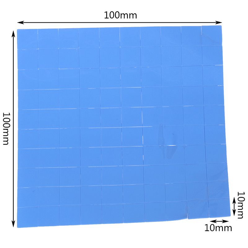 Qeese 100 miếng đệm nhiệt 10x10x0.5mm miếng silicon dẫn nhiệt làm mát tản nhiệt CPU GPU