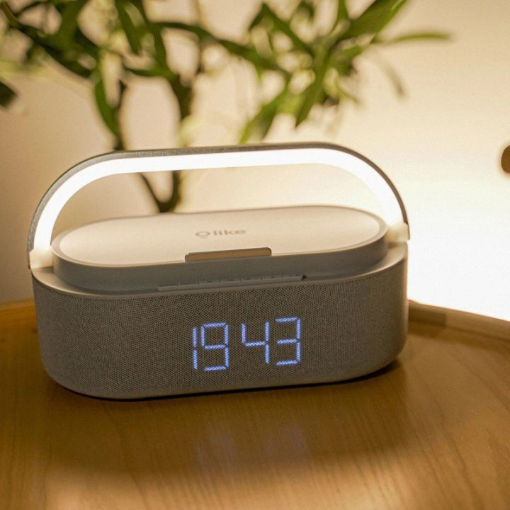 Loa bluetooth olike s2 không dây để bàn phong cách vintage cho điện thoại, loa nghe nhạc kiêm sạc nhanh không dây đa năng máy tính, tv, loa bluetooth hỗ trợ cắm usb. bh 12 tháng.
