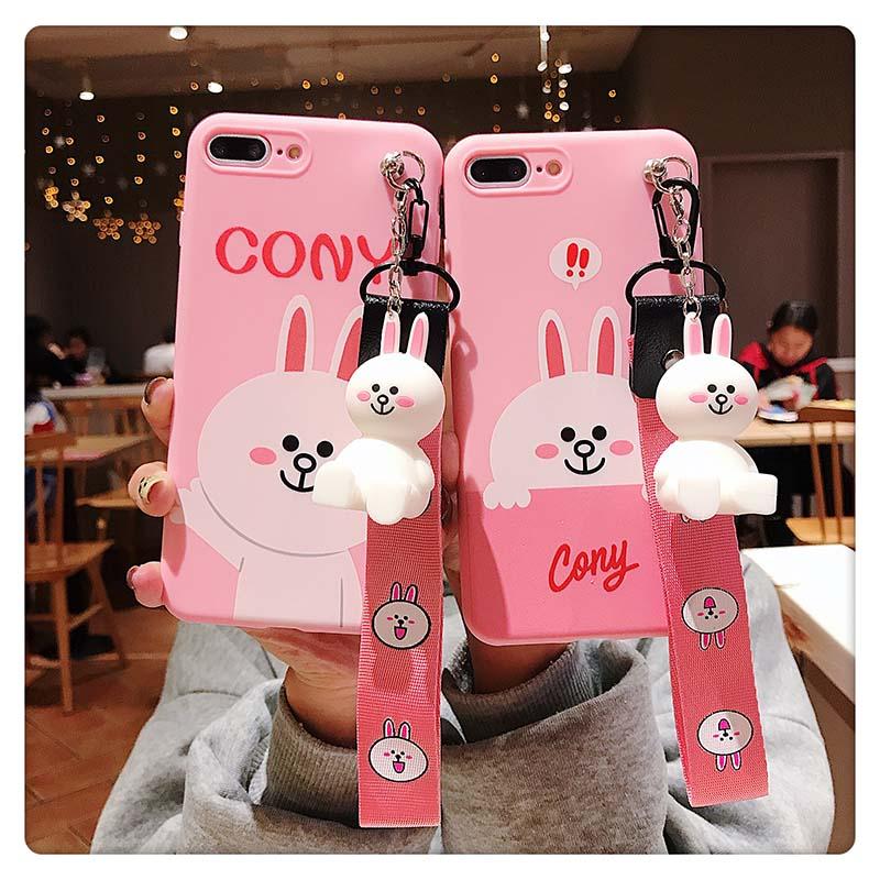 ỐP LƯNG IPHONE HÌNH THỎ ( Tặng Dây Đeo Tay + giá đỡ ) 6/6s/6plus/7/8s /7plus/8plus/X/Xs/XsMax