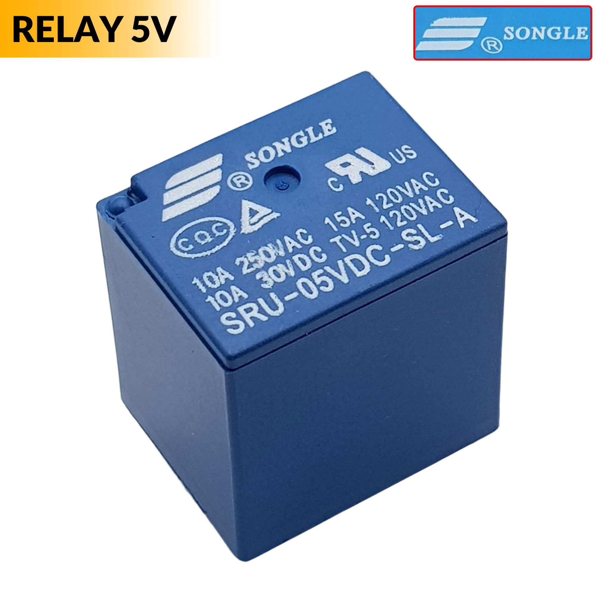 Relay 5VDC 10A - 12VDC 10A SRU 4 chân - SRD 5 chân