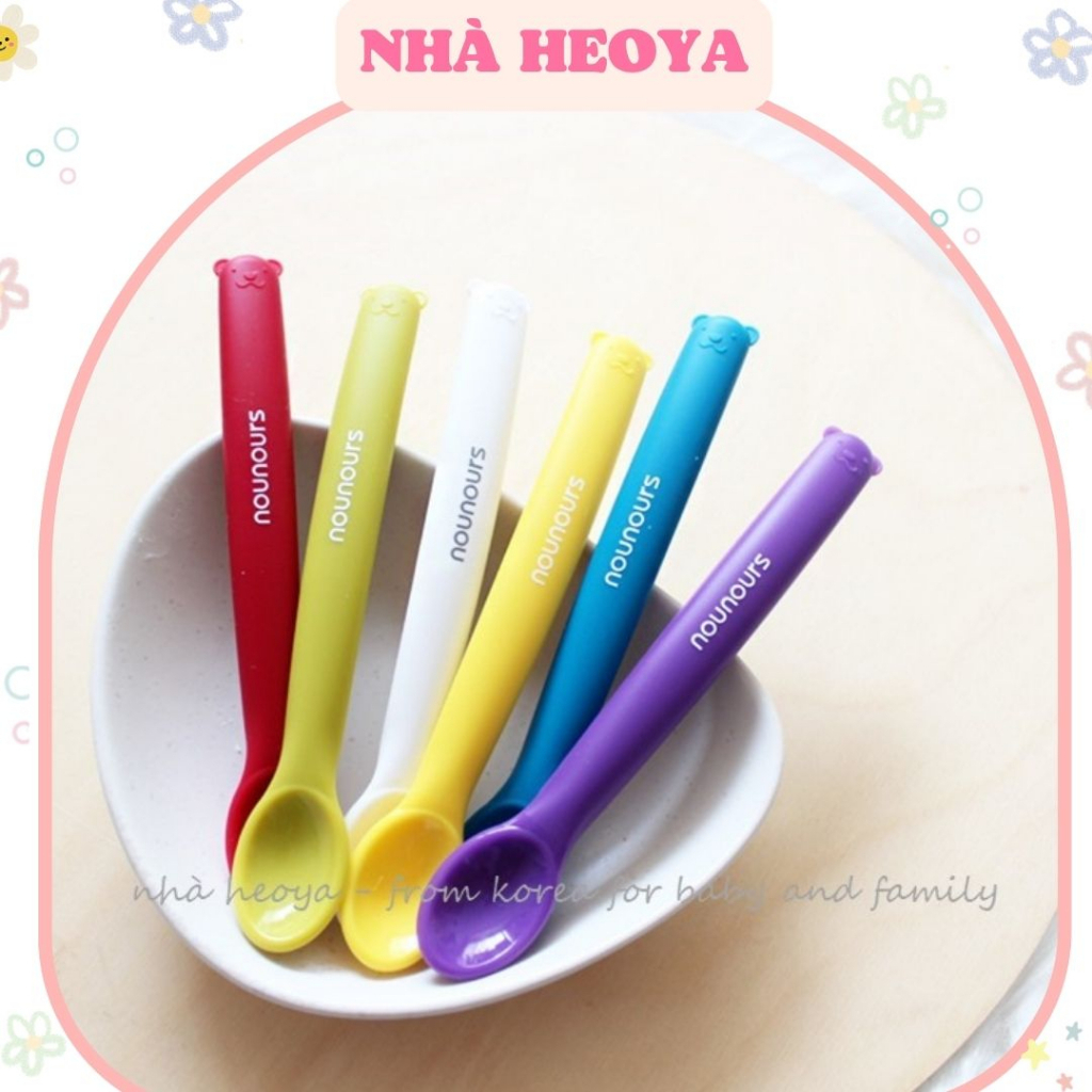 MUỖNG ĂN DẶM SILICON NOUNOURS HÀN QUỐC