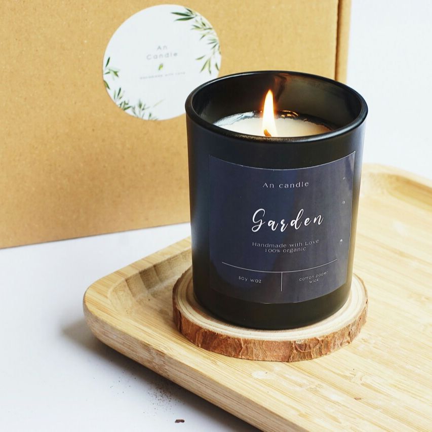 Đế gỗ trang trí nến thơm An Candle size 8cm
