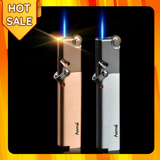 Hộp Quẹt Bật Lửa Khò 1 Tia Gas Đá Aomai 365 (Màu Ngẫu Nhiên)