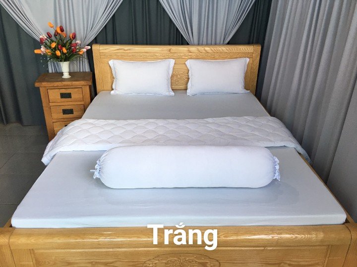 Ga - Drap Giường Lẻ Thun Mát Lạnh Lan Pham Bedding - Màu Trắng