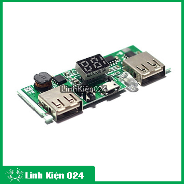 (XẢ HÀNG) Module sạc pin dự phòng 18650 V3 2A hiển thị led 7 thanh