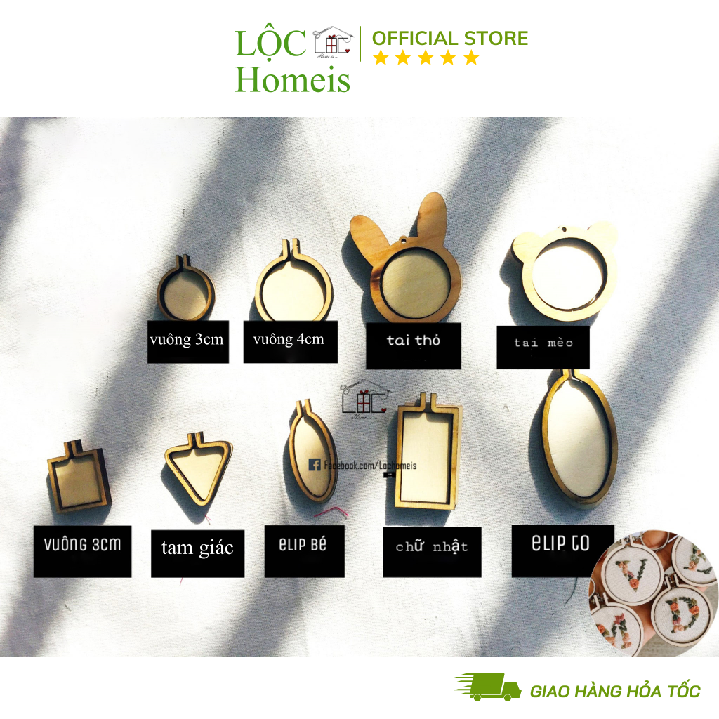 Khung gỗ mini làm móc khóa Handmade - LỘC Homeis