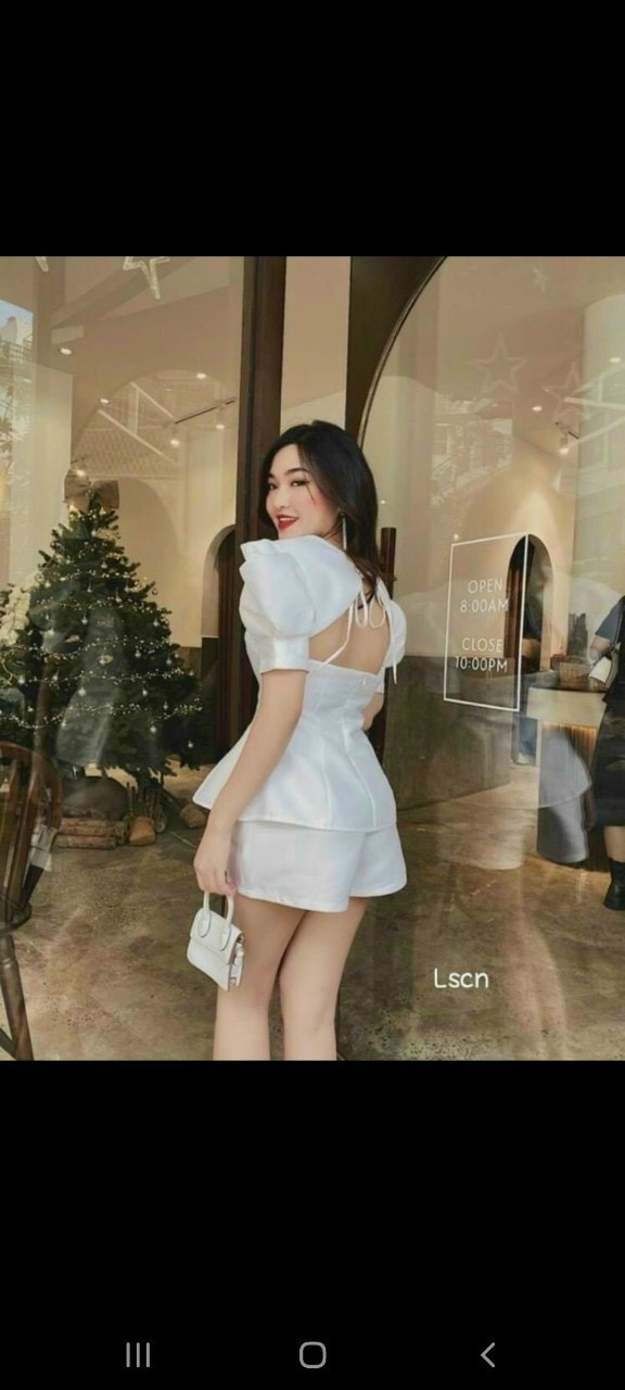 Sét bộ gấm đùi tay phồng sang chảnh-QH #setbonu
