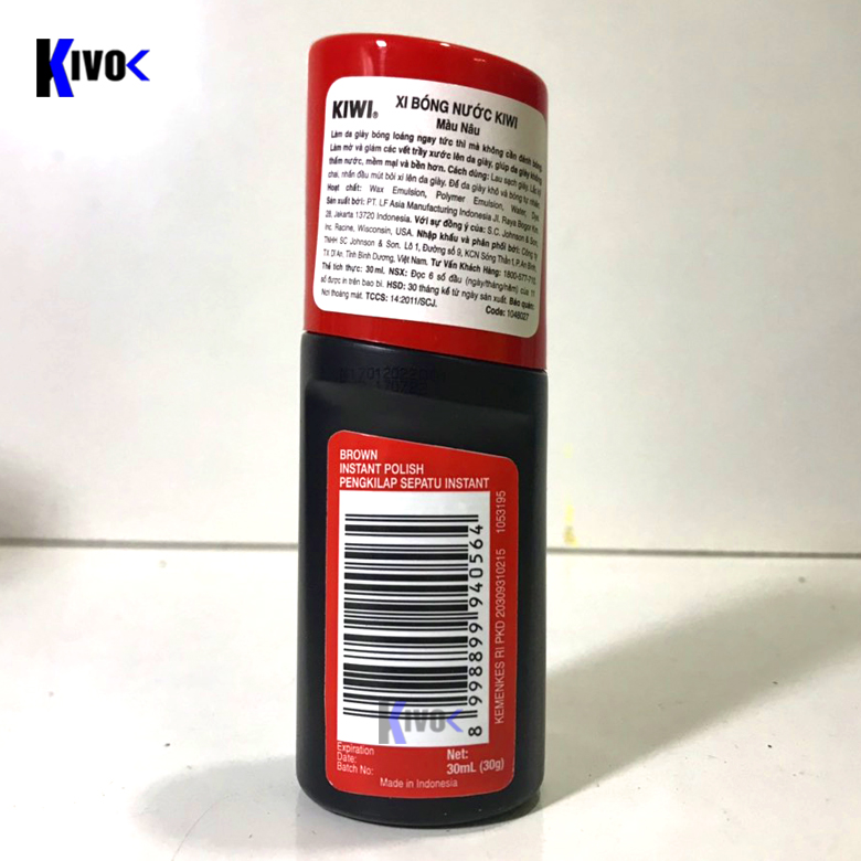 [MẪU MỚI] Xi Đánh Giày Màu Nâu Dạng Nước KIWI 30ml