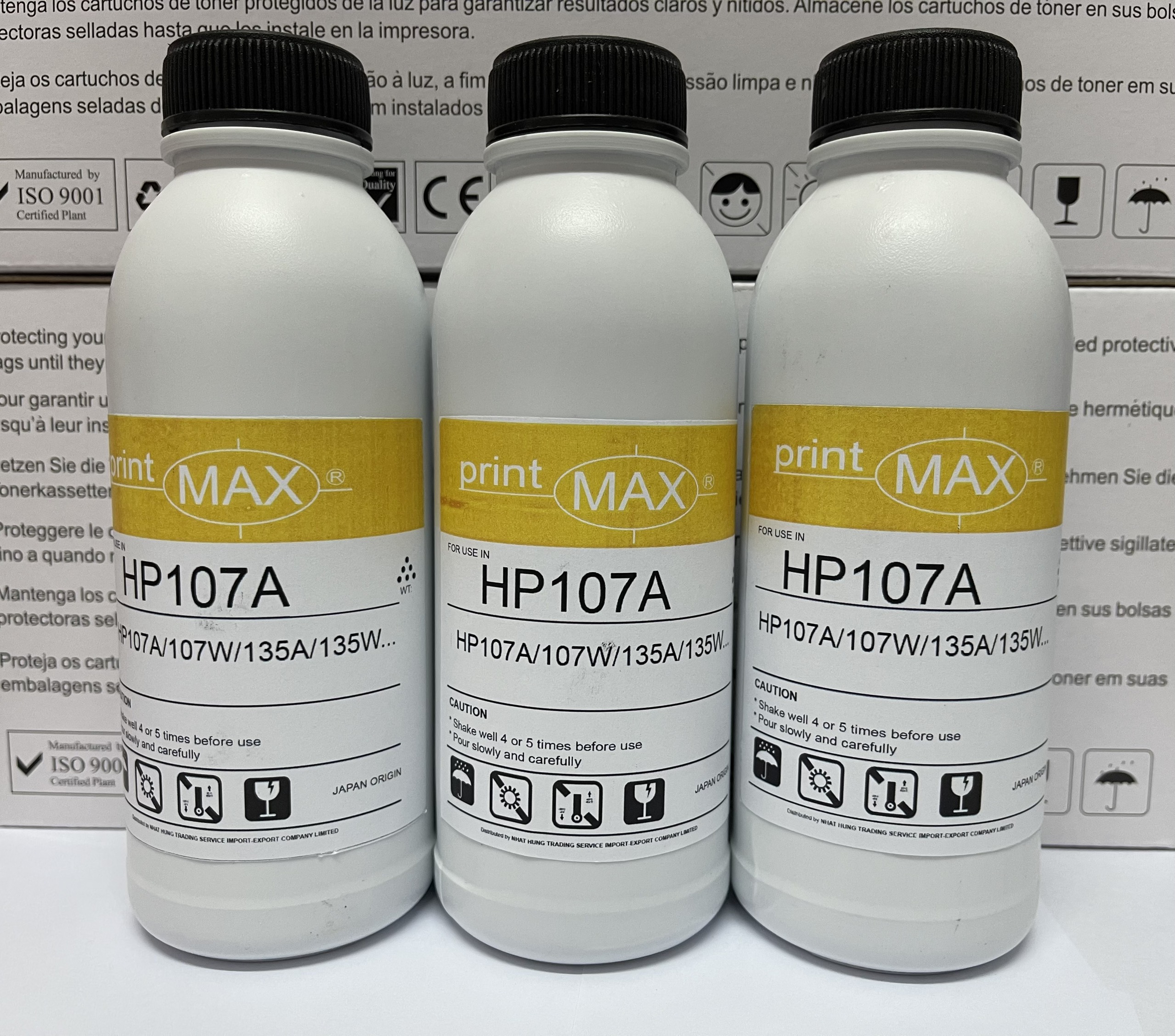 COMBO 3 chai mực nạp 107A (W1107A) cho máy in Hp 107A 107w 135A 135w 137fnw ...