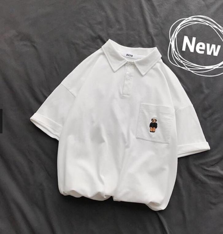 Áo thun tay lỡ form rộng có cổ