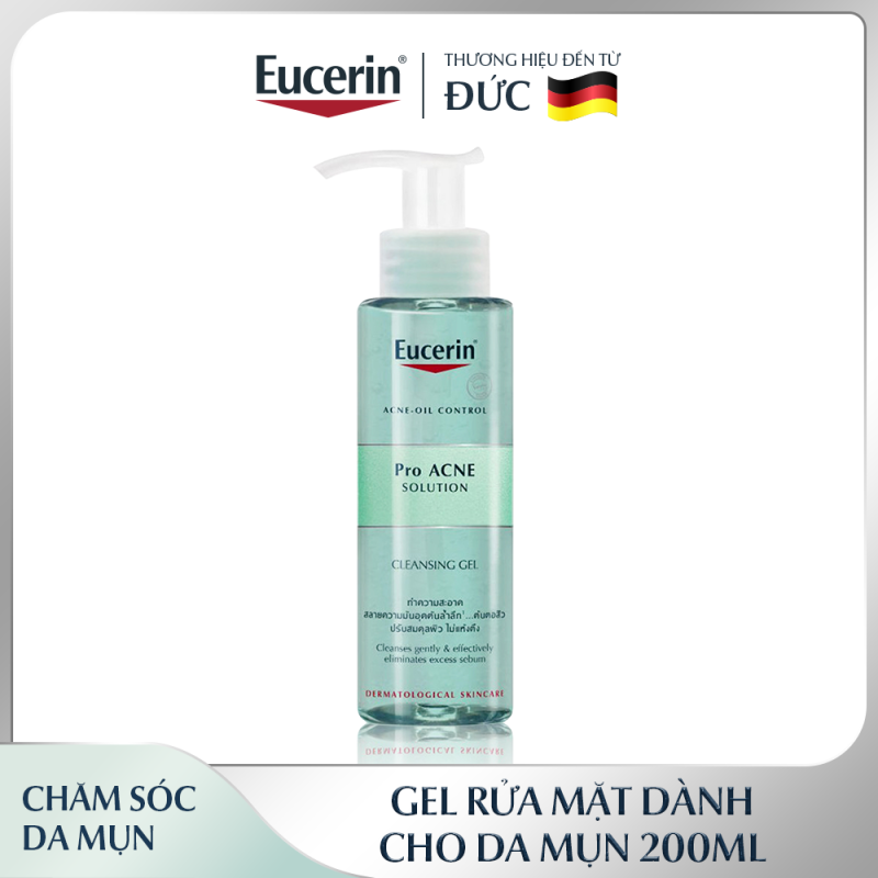 Gel Rửa Mặt Cho Da Mụn Eucerin Pro Acne Cleansing Gel 200ml giá rẻ