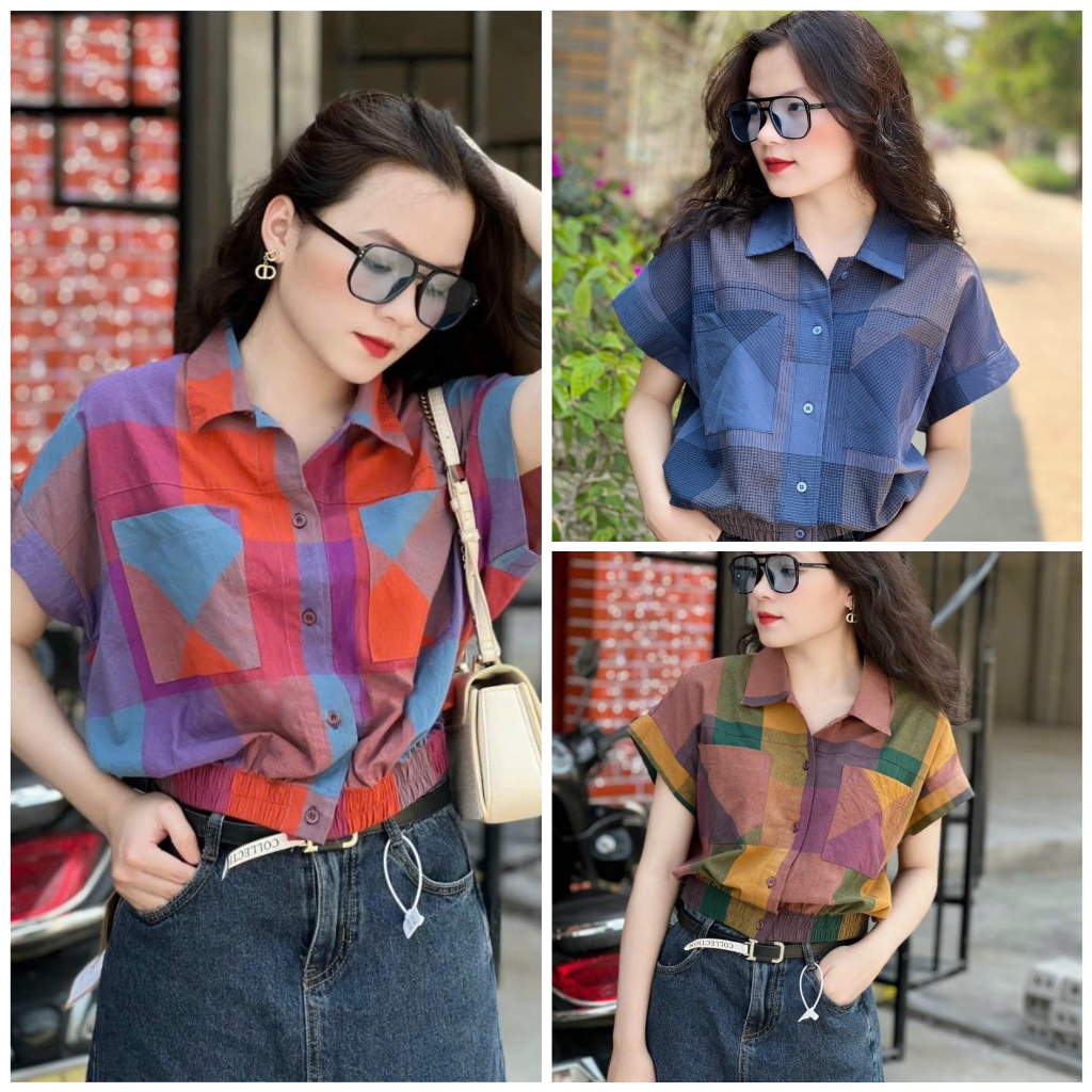 [Nhập LAZFASHION32 - giảm 60K] Áo Sơ Mi Phối Màu Siêu Hot