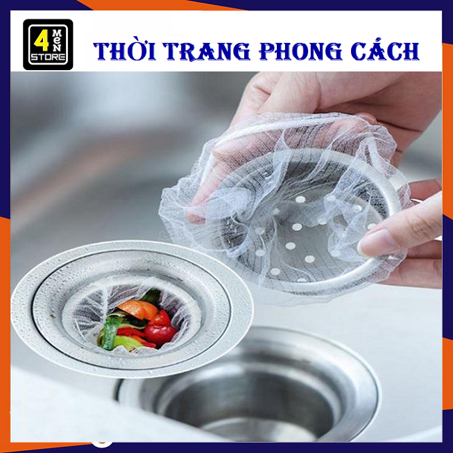 Combo 100 Túi Lưới Lọc Rác Tiện Dụng Dành Cho Bồn Rửa Chén - Túi Lọc Rác Bồn Rửa Chén Bát - Gói 100 Túi Đựng Rác Bồn Rác Siêu Dai , Chống Tác Nghẽn Đường Ống