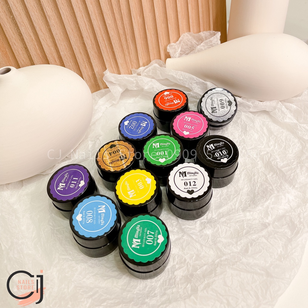 {CJ Nails Store} Set gel vẽ 12 màu Mingya