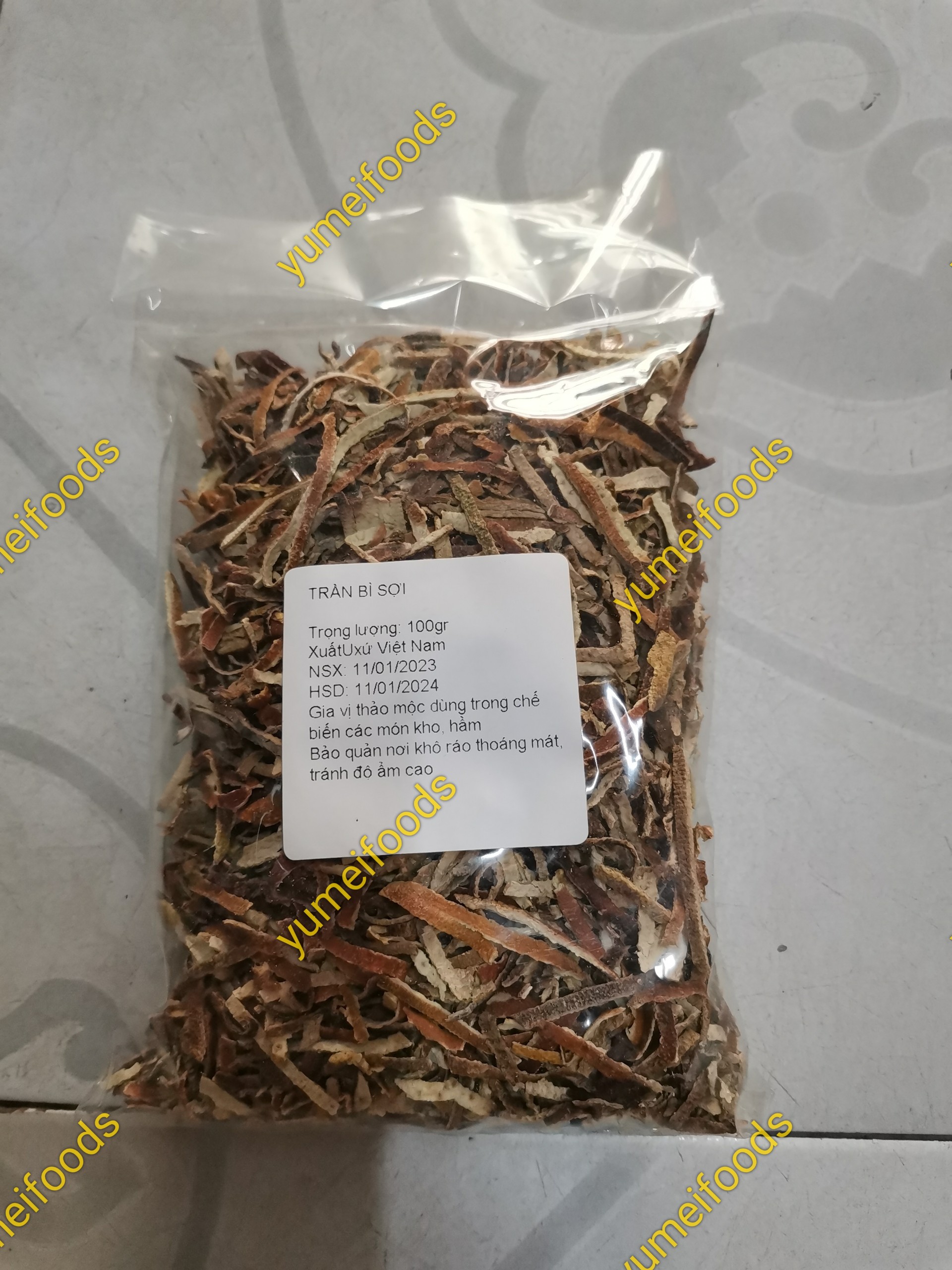 Trần Bì Sợi 100gr - Vỏ Quýt Khô