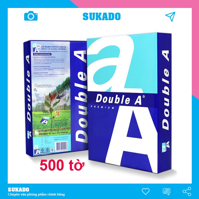 Giấy A4 Double A 80gsm dày 500 tờ THIỆN PHƯỚC