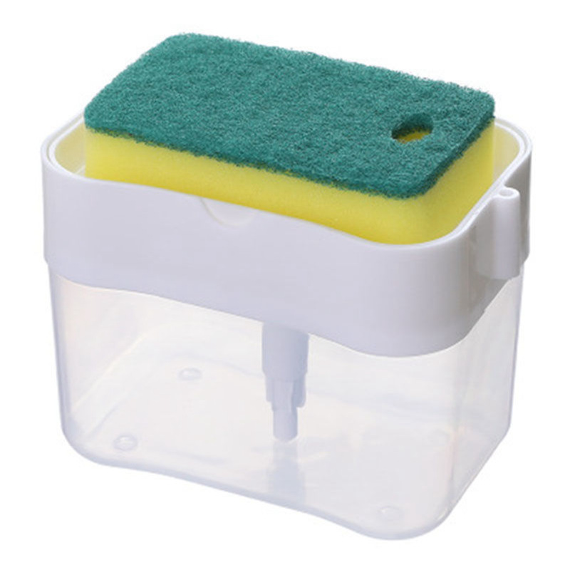 Dishwashing Liquid Dispenser, Smart Soap Dispenser with Pump and Sponge (Random Color)