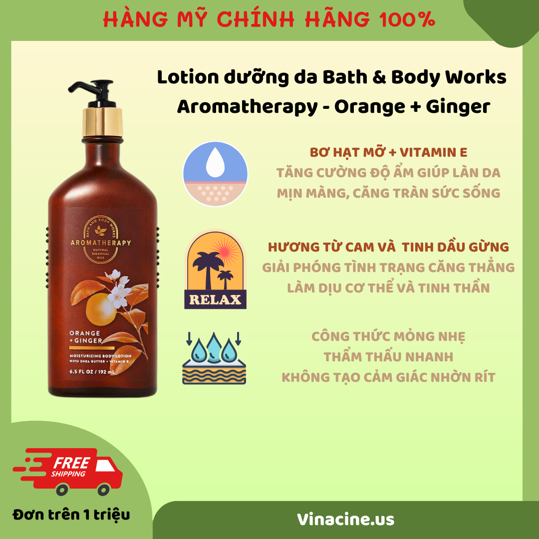Lotion dưỡng da Bath & Body Works Aromatherapy