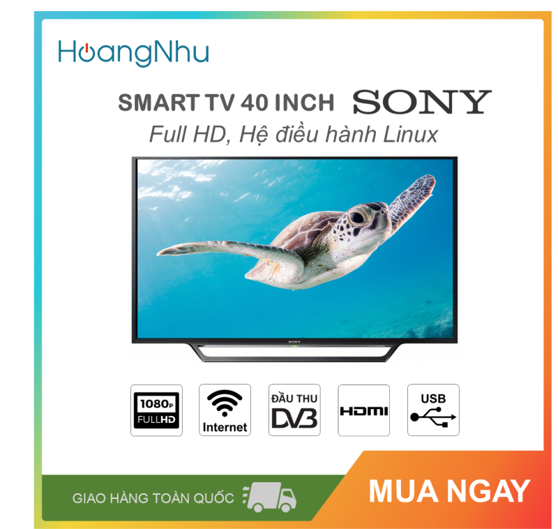 Bảng giá Smart Tivi Sony 40 inch Kết Nối Internet Wifi KDL-40W650D (Full HD, Hệ điều hành Linux, Truyền hình KTS, màu đen)